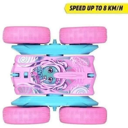 Dickie - Vehículo Radiocontrolado 16 cm - Flippy Berry Shaker - Rotación 360 - Rosa - Pilas Incluidas - A partir de 6 aos