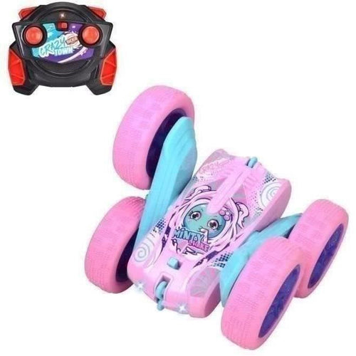 Dickie - Vehículo Radiocontrolado 16 cm - Flippy Berry Shaker - Rotación 360 - Rosa - Pilas Incluidas - A partir de 6 aos