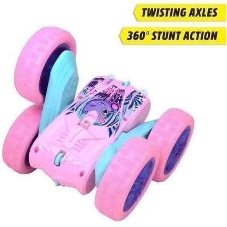 Dickie - Vehículo Radiocontrolado 16 cm - Flippy Berry Shaker - Rotación 360 - Rosa - Pilas Incluidas - A partir de 6 aos