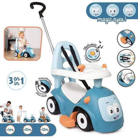 Smoby - Maestro Balade Bleu Ride-On - Per Bambini Da 6 Mesi - Aggiornabile - Ruote Silenzioso - Clacson