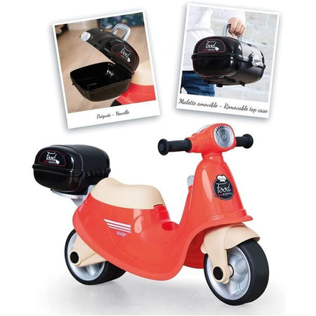 Smoby - Porta Monopattino Food Express - Per Bambini Da 18 Mesi - Ruote Silenzioso - Portapacchi - Custodia Rimovibile