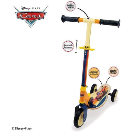Cars scooter de madera plegable de 3 ruedas