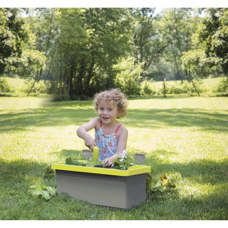 Smoby Jardinere Eden guarnito 20L: pala + rastrello + pianta + 4 segni