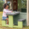 Smoby Life - Tavolo da picnic adattabile alle casette Smoby - 2 panche