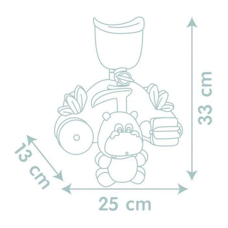 Giocattolo da bagnetto Smoby Little Smoby Hippo - Scivolo e ruote per bambino di 18 mesi - Blu e verde