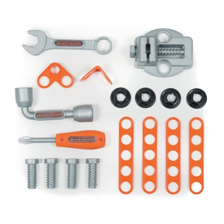 Smoby - Black+Decker - Carrello manuale + scatola 3 in 1