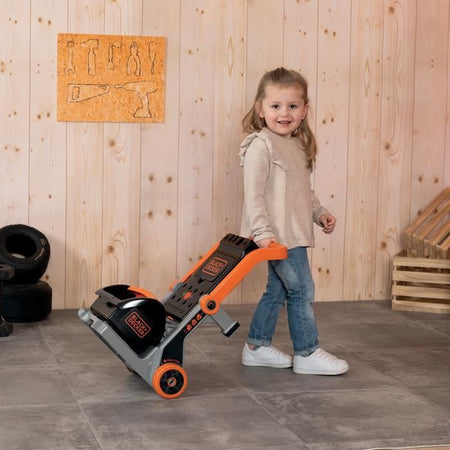 Smoby - Black+Decker - Carrello manuale + scatola 3 in 1