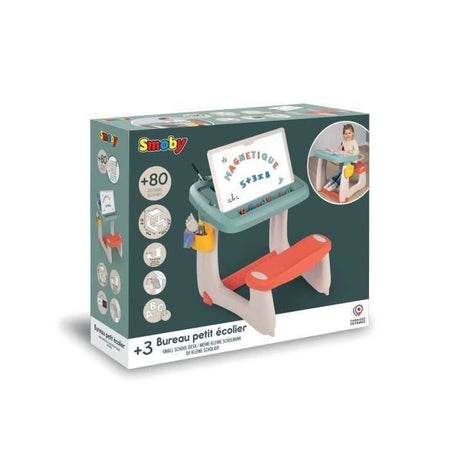 Piccola Scrivania per Scolaro - Smoby - 80 Accessori Inclusi - Verde - 63 x 69 x 58 - dai 3 anni in su