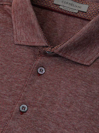 Corneliani Polo Viola a maniche lunghe da uomo