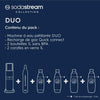 SODASTREAM DUOBICB - Macchina DUO bianca Confezione 4 bottiglie (2 decanter DUO + 2 Fusibile LV) + 1 bombola di scambio CQC