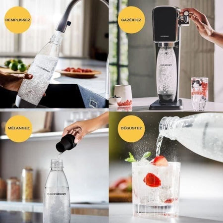 Macchina soda di soda - + macchina per acqua scintillante Nera