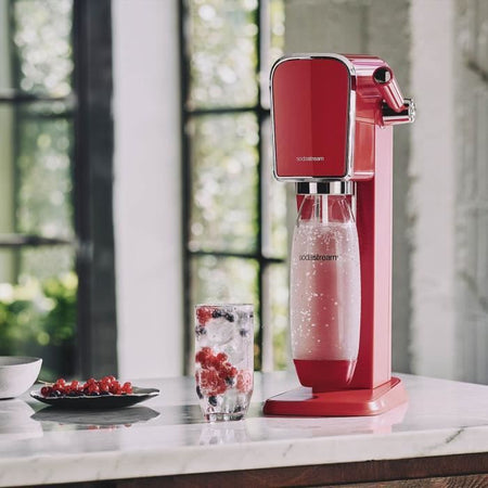 Distributore acqua frizzante - SODASTREAM - ART Mandarine - Con 1 bombola da 1 L, compatibile lavastoviglie + 1 ricarica gas da 60 L