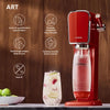 Distributore acqua frizzante - SODASTREAM - ART Mandarine - Con 1 bombola da 1 L, compatibile lavastoviglie + 1 ricarica gas da 60 L
