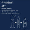 Distributore acqua frizzante - SODASTREAM - ART Mandarine - Con 1 bombola da 1 L, compatibile lavastoviglie + 1 ricarica gas da 60 L