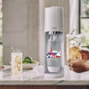 SODASTREAM Terra - Macchina per acqua frizzante bianca + 1 bottiglia con fusibile da 1 l edizione francese + 1 ricarica di gas a clip da 60 l