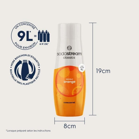 Concentrati SODASTREAM - Confezione da 6 Concentrati Arancia - Fino a 54L di Bevande - 440 ml