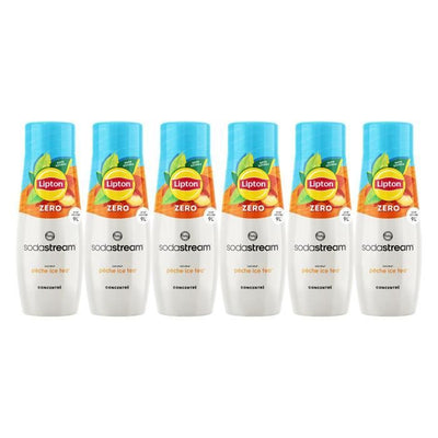Set 6 Tè Freddi Lipton Concentrati Gusto Pesca Zero Zuccheri SODASTREAM - 440ml