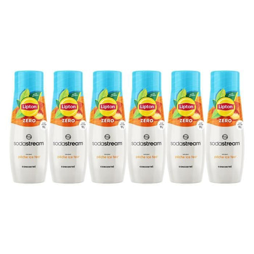 Set 6 Tè Freddi Lipton Concentrati Gusto Pesca Zero Zuccheri SODASTREAM - 440ml