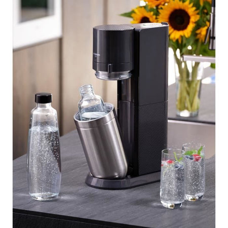 Macchina per acqua gassata e gassata SODASTREAM - DUO Nero - 2 caraffe in vetro - 1 ricarica di gas da 60 l
