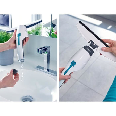 LEIFHEIT 51030 - Set aspirapolvere per finestre Nemo - Serbatoio 60ml - Autonomia 45min - IPX7 - Design ergonomico e sottile - Impermeabile