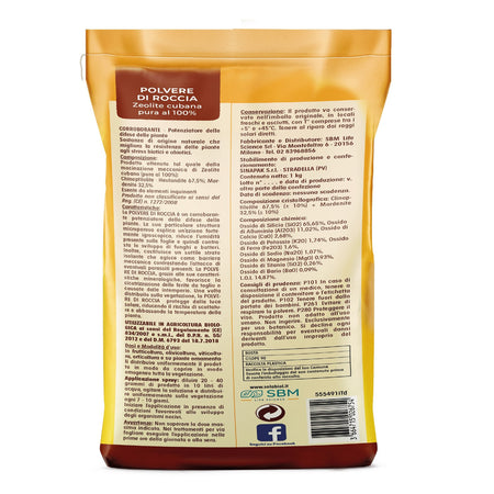 Zeolite Cubana Polvere di Roccia Kg 1 Corroborante Sostanza di Origine Naturale Solabiol SBM