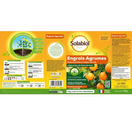 Fertilizzante agli agrumi SOLABIOL SOAGY15 - 1,5 Kg