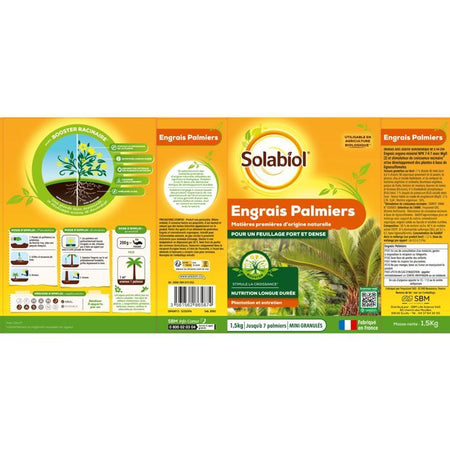 SOLABIOL SOPALMY15 Fertilizzante Palme E Piante Mediterranee - 1,5 Kg