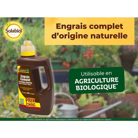 SOLABIOL - Fertilizzante liquido completo - Prezzo di shock - Tanica da 1L - UAB