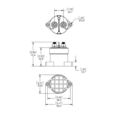 Solenoide Serie L 250A 12/24V