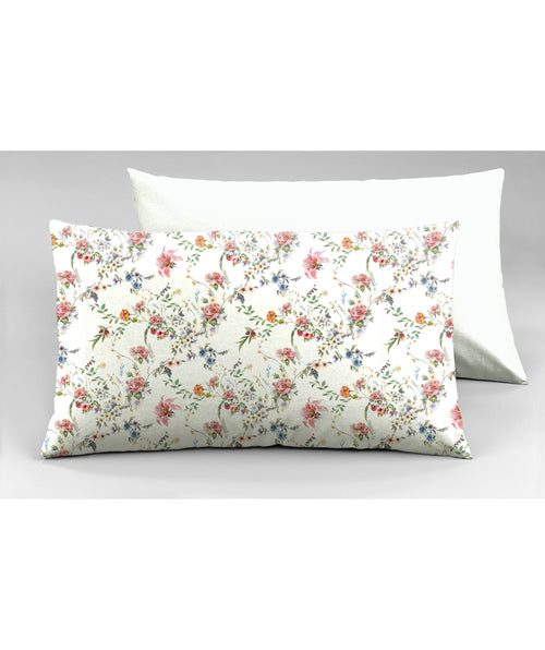 Set 2 federe coppia di federe Set 2 federe coppia di federe bifaccia doubleface stampa digitale 100% cotone Made in Italy SOTTOBOSCO/BIANCO