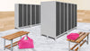 Armadio spogliatoio in metallo a 3 ante battenti cm. 101x50x180h