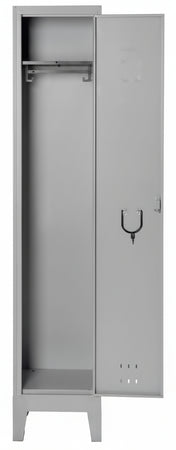 Armadio spogliatoio in metallo ad una porta battente cm. 36x33x180h