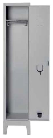 Armadio spogliatoio in metallo ad una porta battente cm. 36x33x180h