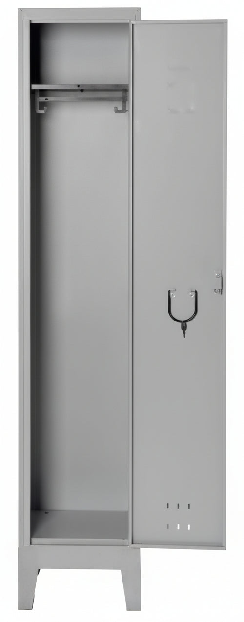 Armadio spogliatoio in metallo ad una porta battente cm. 36x33x180h