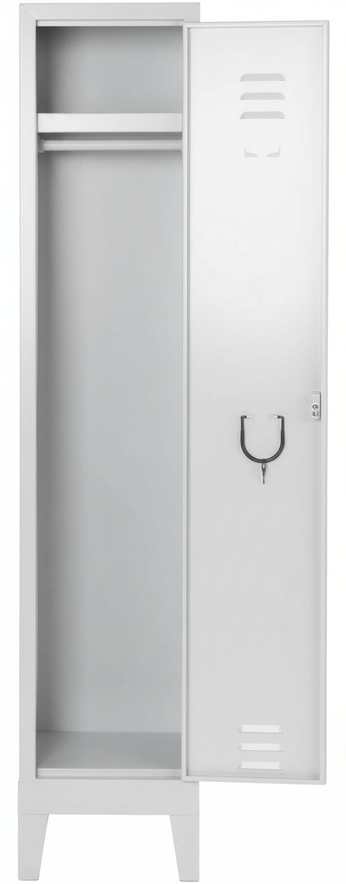 Armadio spogliatoio metallico ad 1 anta battente cm. 36x50x180h