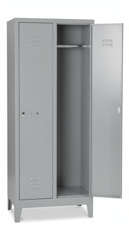 Armadio spogliatoio in metallo a 2 ante battenti cm. 69x33x180h