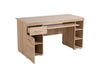 Scrivania Jerez Sonoma con anta e cassettiera, color rovere, struttura in truciolare rivestito, 145 x 65.5 x 75,5 cm