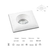 *STOCK* 10 Portafaretti In Gesso Ceramico ad incasso 115x115x41mm foro tondo 35W GU10 IP20