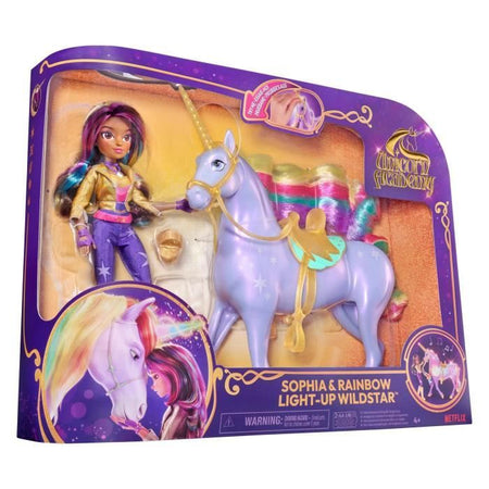 SPIN MASTER UNICORNO CON FUNZIONI 28 CM WILDSTAR + BAMBOLA 24 CM Unicorn Academy