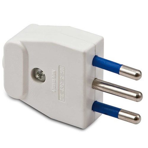 Spina Volante 10A Bianca 2P+T 220V