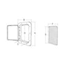 Sportello Bianco Mm.459 X 514