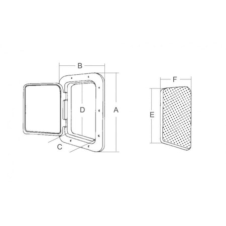 Sportello Mm.600X350 C/Serratura
