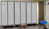 Armadio spogliatoio con tramezza sporco/pulito ad 1 posto cm. 40/50x38x180h