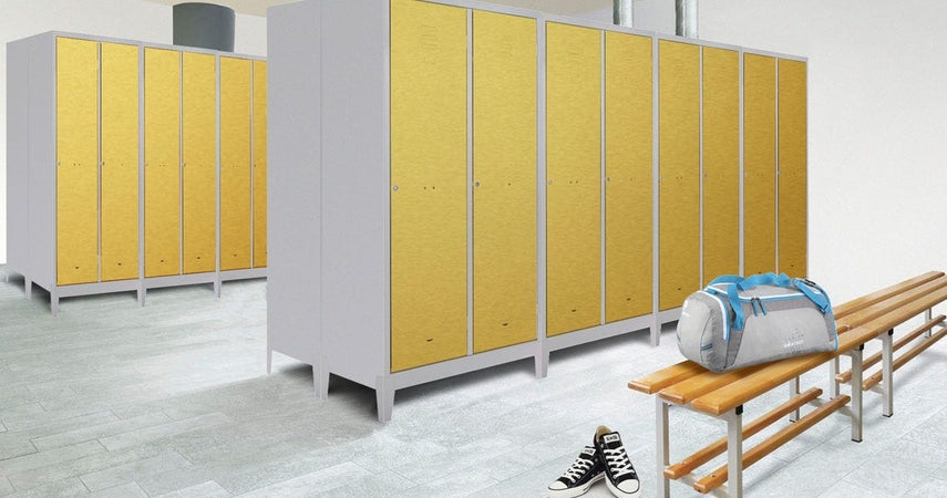 Armadio spogliatoio con tramezza sporco/pulito ad 1 posto cm. 40/50x38x180h