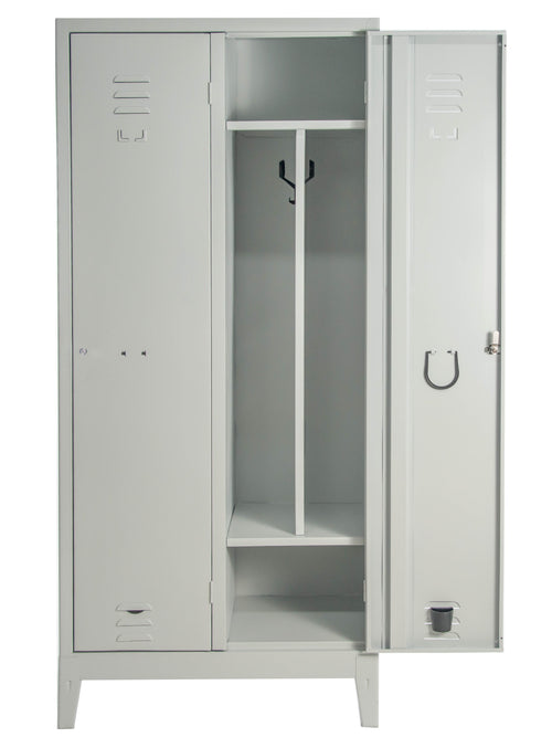 Armadio spogliatoio con tramezza sporco/pulito a 2 posti cm. 77/97x38x180h
