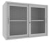 Sopralzo per armadio da archiviazione di metallo verniciato con ante a rete cm. 120x60x90H