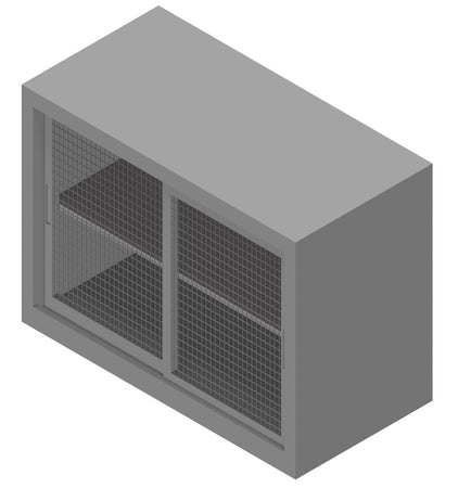 Sopralzo per armadio da archiviazione di metallo verniciato con ante a rete cm. 120x60x90H