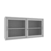 Sopralzo per armadio da archivio ufficio con ante in rete di metallo verniciato cm. 150x45x85H