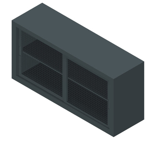 Sopralzo per armadio da archivio ufficio con ante in rete di metallo verniciato cm. 150x45x85H