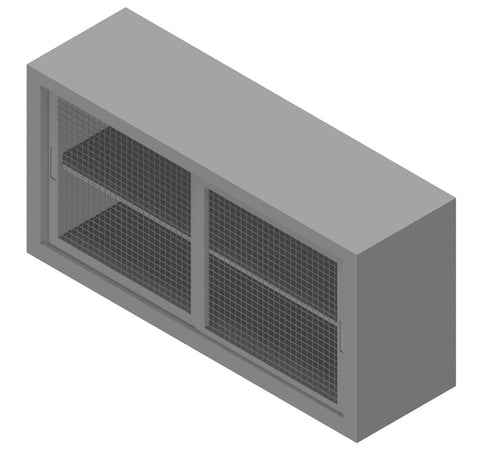 Sopralzo per armadio da archivio ufficio con ante in rete di metallo verniciato cm. 150x45x85H